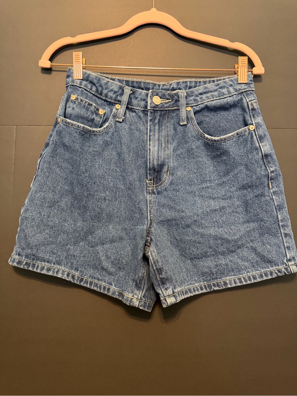 And Now This Classic High-Rise Blue Denim Shorts